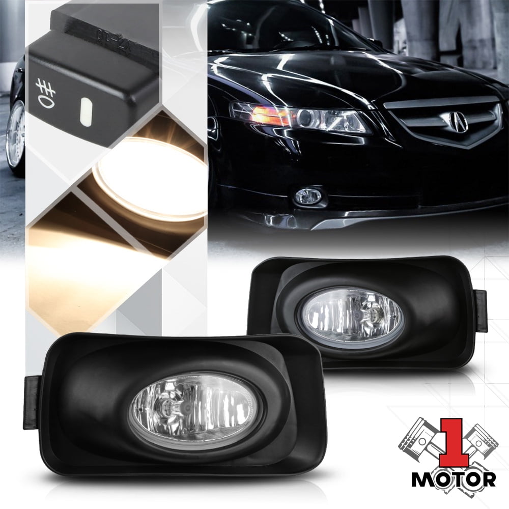 Wiring Kit Clear Lens For Acura TSX 04-05 Factory Replacement Fit Fog Lights