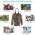 thumbnail image 5 of Fotbe Geometry Pattern Youth Pullover Hooded Sweatshirt, Boys Hoodie, Kangaroo Pocket Hoodie for Kids Girls -Large, 5 of 6