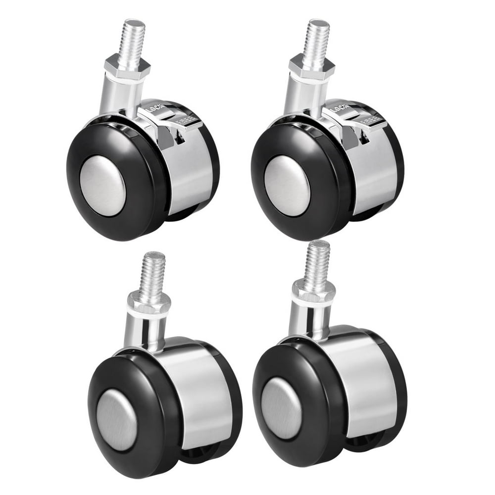 Office Chair Casters 2 " M8x15 Threaded Stem Swivel (4 per pack