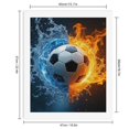 thumbnail image 2 of Paint By Numbers Kit for Adults Beginner - DIY Fire Water Soccer Ball Fusion Canvas Painting Kits for Adults, Frameless Paint By Number for Adults for Home Wall Decor 16x20 Inch, 2 of 7