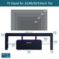 thumbnail image 4 of Seetaras LED TV Stand for 32/40/50/55inch Modern High Glossy TV Cabinet with Remote Control Storage Cabinet & adjustable shelves Entertainment Center for Living Room Bedroom, 4 of 9