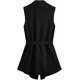 thumbnail image 2 of chamarra larga sin mangas con frente abierto para mujer, chamarra con lazo en la cintura Marr贸n XS Marr贸n XS Xishao ropa, 2 of 2