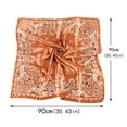 thumbnail image 3 of Prolriy Silk Scarf for Women Hair Womens Spring Summer Prints Satin Cashew Flower Prints Square Scarf Bandanas for Women Navy, 3 of 5
