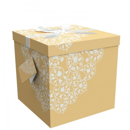 Gift Box 12x12x12 Big Bang Collection EZ Gift Box by Endless Art US Easy to Assemble & Reusable No Glue Required and Gift Tag Included Ribbon Tissue Paper 