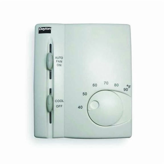 Dayton Low Voltage Thermostat, Hardwired, 24VAC 1UHE7