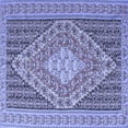 thumbnail image 1 of Ahgly Company Machine Washable Indoor Square Medallion Blue Traditional Area Rugs, 6' Square, 1 of 4