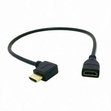 Xiwai Cable Right Angled 90 Degree Connector HDMI 1.4 with Ethernet 3D Type A Male to A Female Extension Cable 0.5m