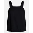 thumbnail image 6 of Time and Tru Women's Linen Blend Square Neck Tank Top, Sizes XS-XXXL, 6 of 6