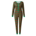 thumbnail image 2 of Tejiojio Christmas Matching Women Zipper Long Sleeve Ladies Christmas Printed Jumpsuit Pyjamas Jumpsuits, 2 of 6