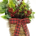 thumbnail image 4 of Suncoda Christmas Wreath, Christmas Wreath Front Door Decoration Needle Pinecone Bouquet Rattan Basket Home Window Patio Christmas Hanging Decoration, Christmas Ornament, 4 of 5