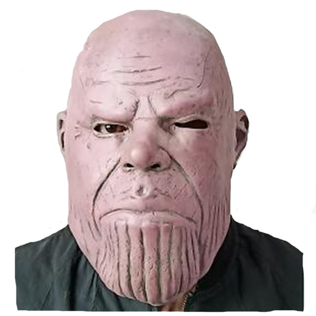 Máscara facial completa de látex para fiesta de Thanos, disfraz de cosplay