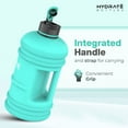 thumbnail image 4 of HYDRATE Pichet à la Menthe Mate d'Un Demi-Gallon - Sans BPA, Bouchon Rabattable, Gym, Bouteille de Sport (74 oz), 4 of 7