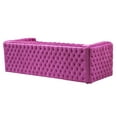 thumbnail image 3 of Pasargad Home Vicenza Collection Velvet Tufted Sofa, Fuschia, 3 of 10