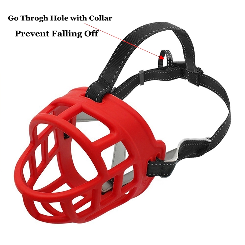6 Size Adjustable Basket Mouth Muzzle Cover Dog Friendly Mask for Pets