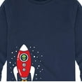 thumbnail image 3 of Instant Message - Spaceship With Cute Alien - Toddler And Youth Long Sleeve Graphic T-Shirt, 3 of 6