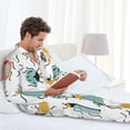 thumbnail image 6 of Hirioo Colorful Insects for Men's Pajama Sets 2 Piece Pjs Men's Long-Sleeved Pajama Set Button Down Sleepwear,S-XXL-Large, 6 of 7