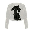 thumbnail image 5 of Aboser Womens Cutout Sequins Tops Cute Bow Tie Front Party Shirts Velvet Glitter Cropped Top Y2k Streetwear Comfy Long Sleeve Blouses Going Out Tops, 5 of 6