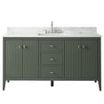 thumbnail image 5 of Vanity Art 60" Bathroom Vanity with Sink, Freestanding Storage Cabinet with Engineered Marble Top, Flip Down Tray, Drawer, and Shelve, 5 of 5