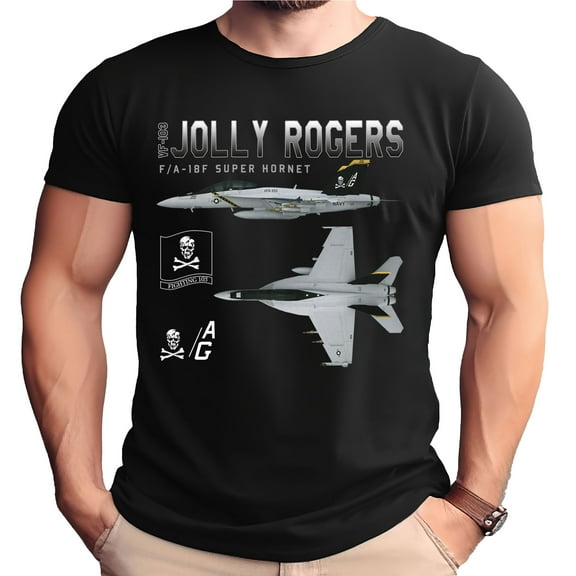 Jolly Rogers VF-103 F-18 Schematic Style Shirt-4XL