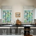 thumbnail image 4 of Kitchen Curtains 36 Inch Short - 3 Panel Set, Rod Pocket Window Curtain with Tropical Leaf Botanical Print, 100% Polyester for Farmhouse, Cafe, Kitchen, Bedroom, Easy Wash, 4 of 6