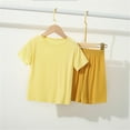 thumbnail image 2 of LUOGENLI Little Girl Outfits Size 5/6 Summer Toddler Girls Boys Short Sleeve Pajamas Set Kids Sleepwear Summer Loungewear Girls Summer Outfits Size 6/7 9-10 Years, 2 of 3