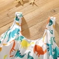thumbnail image 5 of PatPat Family Matching Allover Dinosaur Print Swim Trunks and Ruffle Trim Two-piece Swimsuit, 5 of 11