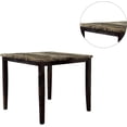 thumbnail image 4 of Modern Brown Faux Marble Dining Table, 42" Square, Birch Veneer MDF, Contemporary Kitchen Furniture. Perfect for Dining Rooms, Easy Assembly., 4 of 8