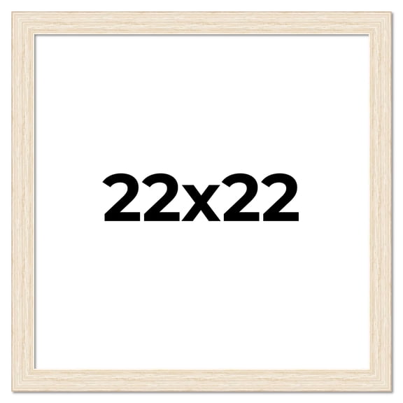 22x22 Frame White Real Wood Picture Frame Width 1.5 inches | Interior Frame Depth 0.5 inches | Barn