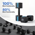 thumbnail image 5 of MERACH 50LBS Adjustable Dumbbell Set, 5 in 1 Free Hand Weights for Home Gym, 25 lbs, Set of 2, Black&Blue, 5 of 9