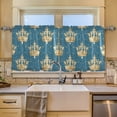 thumbnail image 3 of Ryvnso Crown on Bohemia Curtains Sets Short Curtain Rod Pocket Half Window Cafe Farmhouse Tier 2 Panels 57"W x 36"L, 3 of 7