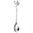 thumbnail image 6 of Joernso Leaf Shape Handlle Coffee Spoon Dessert Scoop Fork Tablewear Kitchen Accessories, 6 of 7