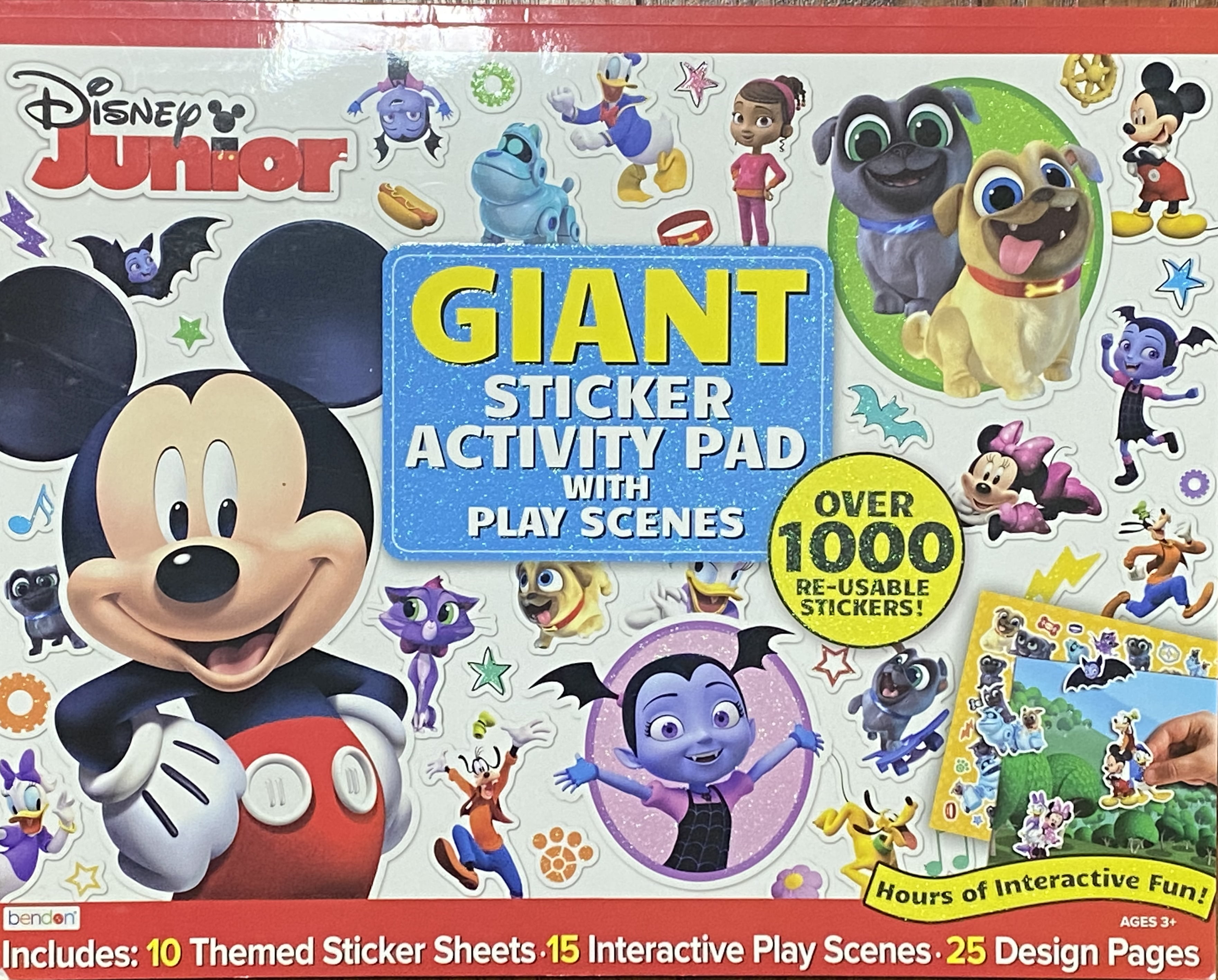 Bendon Disney Junior Giant Sticker Activity Pad with Play Scenes