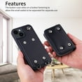 thumbnail image 2 of iPhone 13 Pro Max Case Wallet with Detachable Shoulder Strap, Premium PU Leather Wallet Case for Apple iPhone 13 Pro Max, Dark Blue, 2 of 6