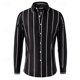 thumbnail image 1 of Camisa de manga larga con botones y solapa a rayas para hombre, ropa de fiesta de boda para primavera y otoño, ropa de uso diario, elegante y transpirable, 1 of 6
