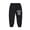 Black, variant on LYMAYTER Kids Boys Cotton Pants Spring Fall Elastic Waist Trousers Toddler Jogging Casual Pants for 1-7 Years