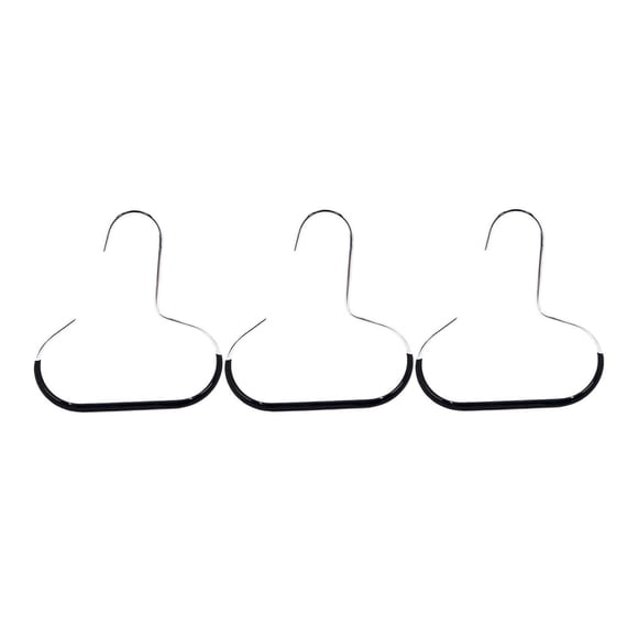 3x perchas de anillo para bufanda, soportes de almacenamiento, fácil acceso, de cinturón versátiles resistentes al desgaste, organizadores Negro