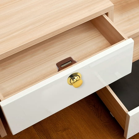 Esynic Golden Push Button Drawer Cupboard Door Catch Lock