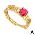 thumbnail image 4 of Rings Creative Sand Gold Set Zircon Gold Plated Rings T5D4 N9N0, 4 of 9