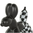thumbnail image 5 of 9", 7"H Black Ceramic Balloon Dog Sculpture with Checkered Accents, by DecMode (2 Count), 5 of 9