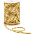 thumbnail image 1 of Cordón dorado trenzado de 25 yardas, cordón de graduación de 5 mm, cordón trenzado, cuerda de hebras, cuerdas de seda, cordel decorativo sólido, 1 of 8