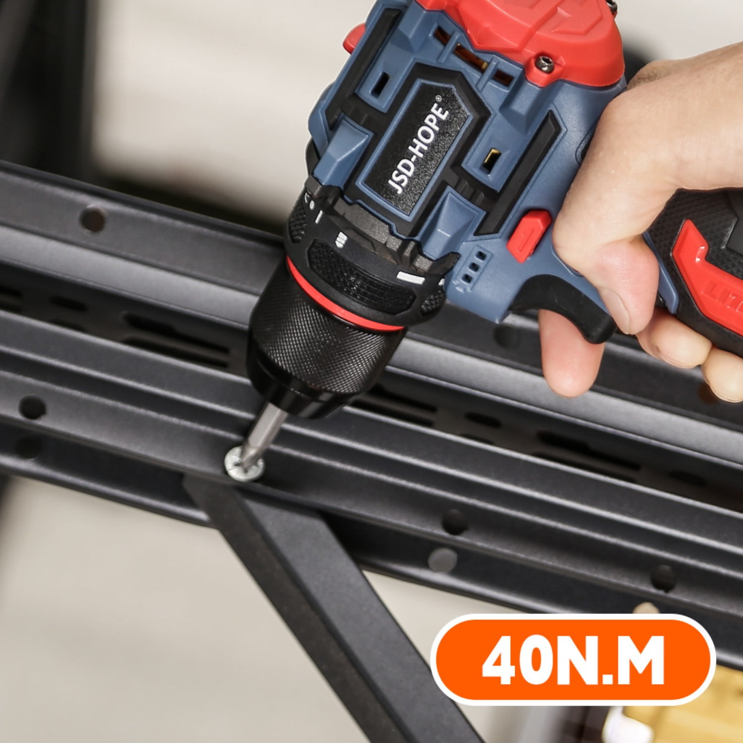 Brushless Cordless Drill/Driver with Impact Function, Multi-Purpose Lithium-ion Electric Tool for Home Use