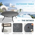 thumbnail image 6 of Vicllax 11-Piece Outdoor Patio Dining Set Wicker Rattan Chair with Metal Frame and Steel Round Table, 6 of 7
