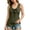 Army Green(Womens Tops), variant on Womens Sleeveless Blouses Ruched Front Tank Tops Casual Summer Tie Neck Crewneck Cami