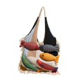 thumbnail image 2 of Bolso tote para mujer, diseño estético, tejido de punto, bolso de hombro moderno para picnic o trabajo. Blanco, 2 of 9