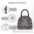 thumbnail image 4 of XMXT Lunch Bag Women, Tiger Art Pattern Grey Large Lunchbox Insulated Lunch Box for Work School, Gray, 4 of 9
