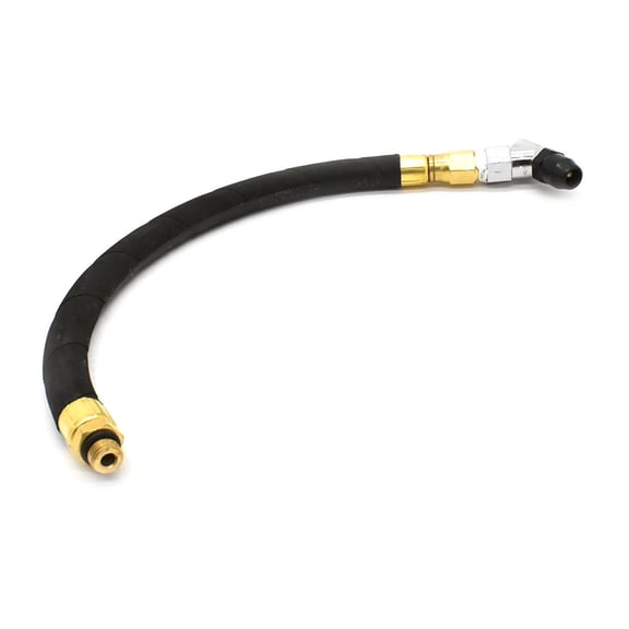 Interstate Pneumatics TW135W Angle in Tapered Chuck 12" with Steel Braided Black Rubber Hose Whipend