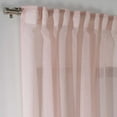 thumbnail image 4 of 3S Brother's Pink Linen Look Extra Long Set of 2 Panels Sheer Curtains Rod Pocket & Back Tab Home Décor Window Custom Made Drapes 10-30 Ft. Long -Made in Turkey Each Panel (100"W x 63"L), 4 of 6