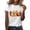 White, variant on Halloween Shirts for Women T-Shirt for Casual Wear with Short Round Neck Pumpkin Print Loose Top in Stylish Everyday Wardrobe Orange L