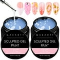 thumbnail image 1 of Gel para uñas Makartt 3D transparente para esculpir uñas, 8 ml x 2, 1 of 8