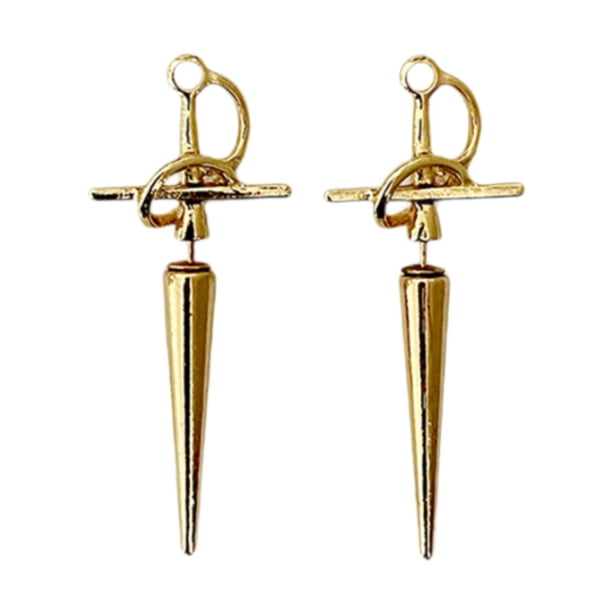 Pendientes góticos jinwen Vintage Punk joyería para Mujeres y hombres oro 5 cm